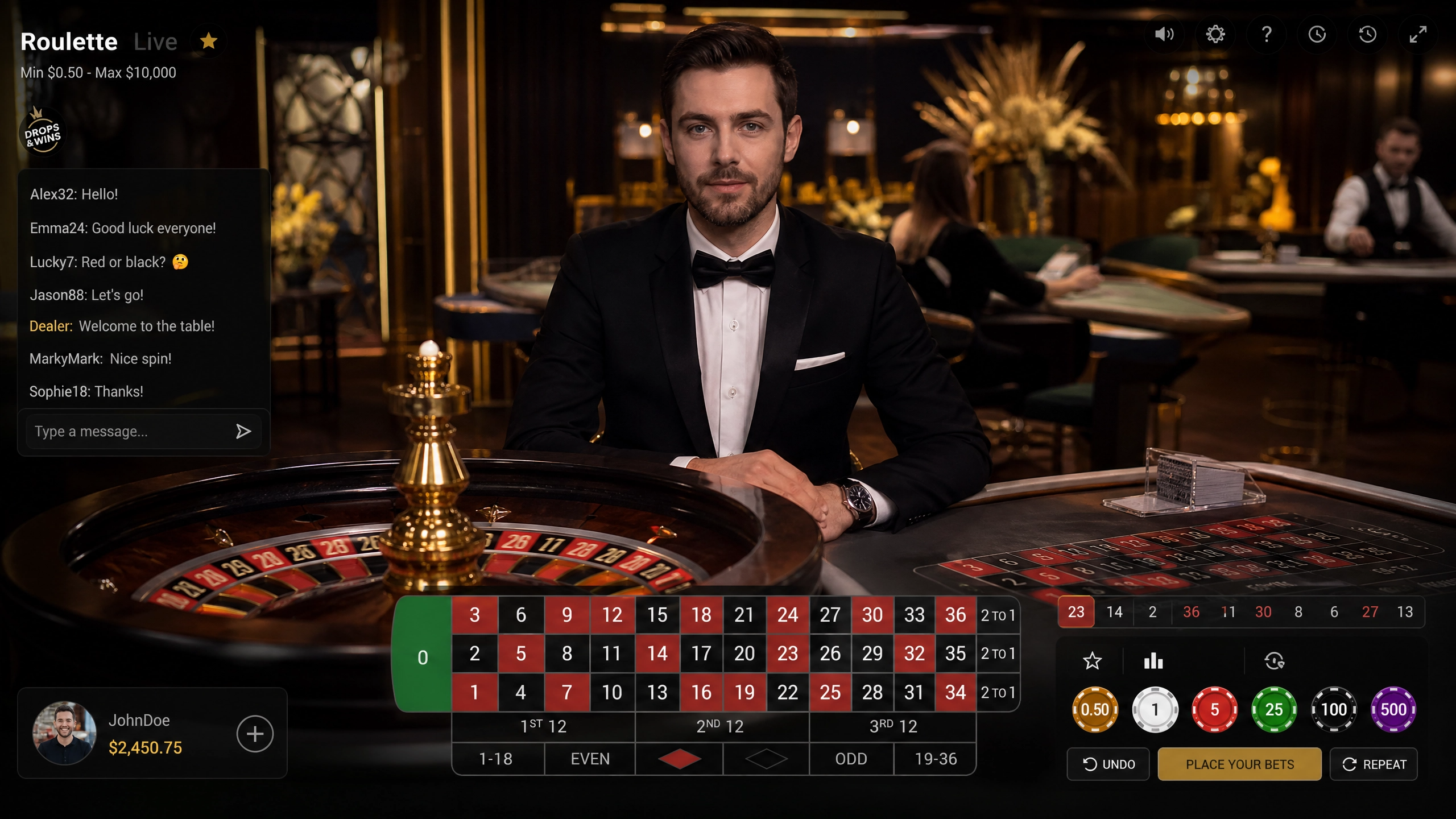Phoenix live casino — Evolution dealers